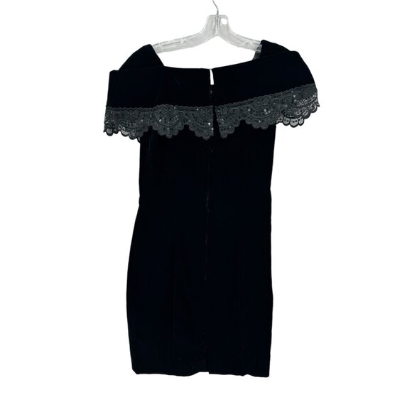 Jessica Howard by Mitchell Rodbell Vintage Velvet‎ Dress Womens Size 8 Goth 80s - Picture 2 of 10
